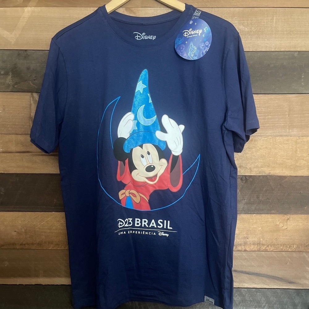 Disney Mickey Mouse Sorcerer D23 Brasil Graphic T-Shirt Men's Size M